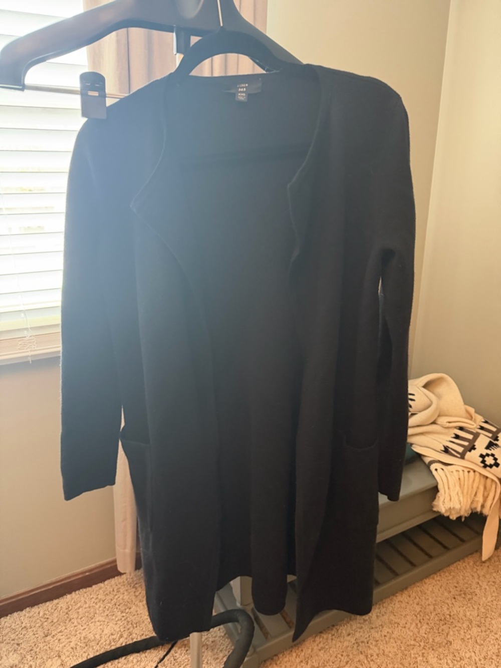 J. Crew Black Knit sweater jacket 365 Collection